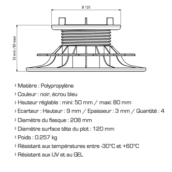 Plots HD Essentiel 50/80 mm ( 60 pièces)