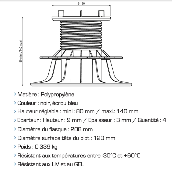 Plots HD Essentiel 80/140 mm ( 40 pièces)