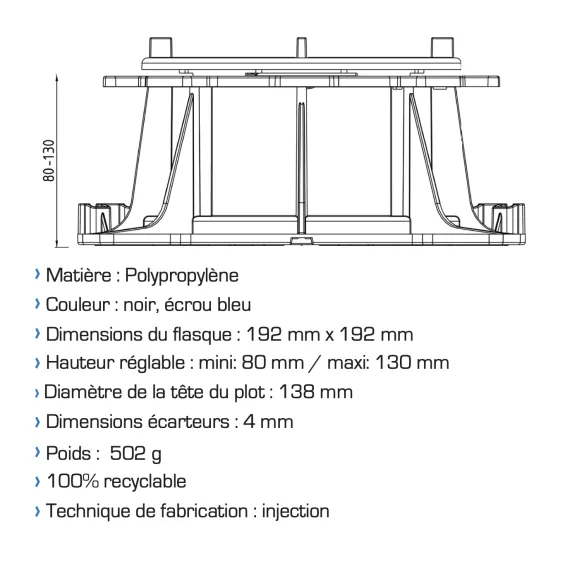  Plots Cleman 55/80 mm (20 pièces) Jouplast - Réflex Boutique