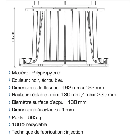  Plots Cleman 80/130 mm (20 pièces) Jouplast - Réflex Boutique