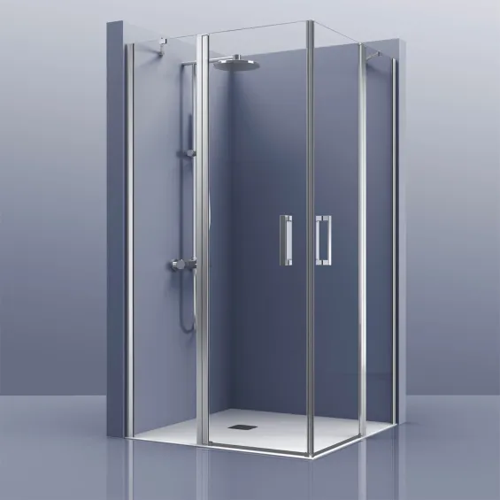  Portes de douche angle double pivotante Brest - Réflex Boutique