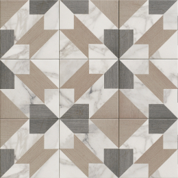 Carrelage sol effet carreaux de ciment Haussman décor natural 20x20 cm