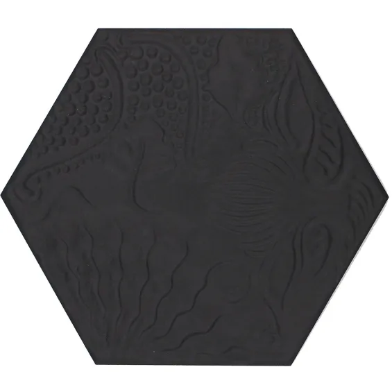  Carrelage sol hexagonal Gaudi hex Black 25x25 cm - Réflex Boutique