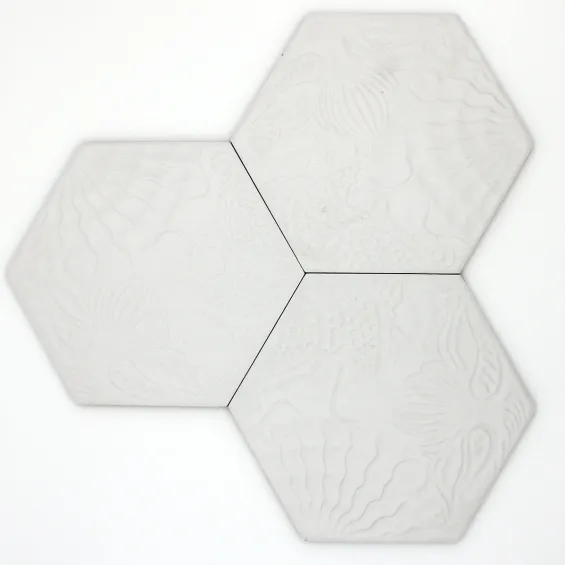  Carrelage sol hexagonal Gaudi hex White 25x25 cm - Réflex Boutique