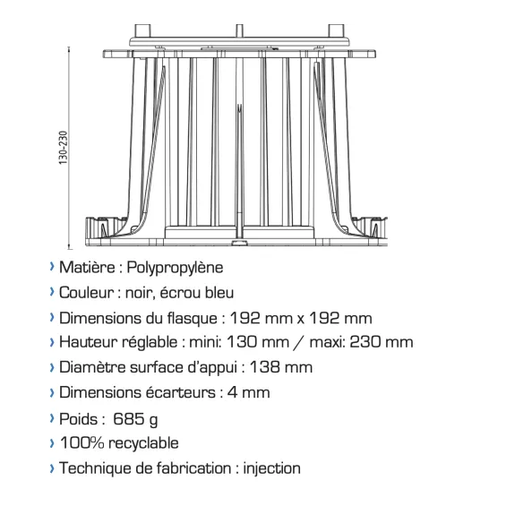  Plots Cleman 130/230 mm (8 pièces) Jouplast - Réflex Boutique