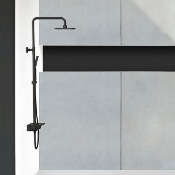 Colonne de Douche Rocket Noir Thermostatique Square Réflex Boutique