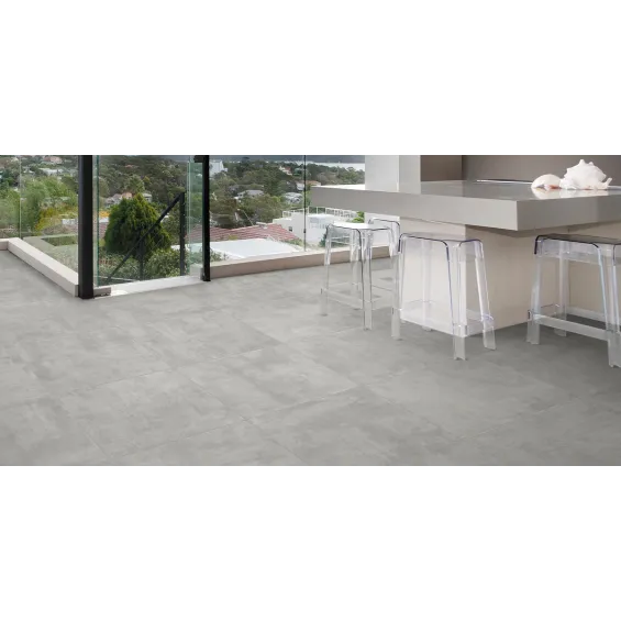  Carrelage sol extérieur moderne Club grigio R11 60x60cm - Réflex Boutique