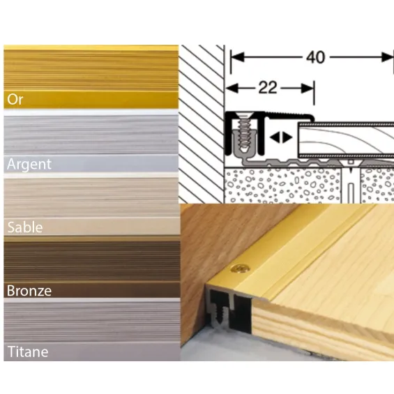  Profil de finition aluminium pour parquet et stratifié - Réflex Boutique