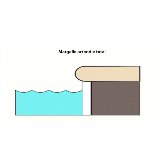 Margelles d'angle piscine Etna 2.0 25x100 cm / Tous coloris