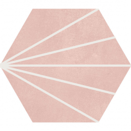 Carrelage sol hexagonal Motif décor rose quartz 23*26 cm