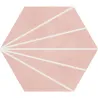  Carrelage sol hexagonal Motif décor rose quartz 23x26 cm - Réflex Boutique