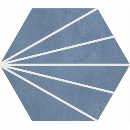 Carrelage sol hexagonal Motif décor blue 23*26 cm