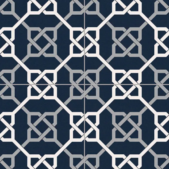  Carrelage sol effet carreaux de ciment Paris blue 33,15x33,15 cm - Réflex Boutique