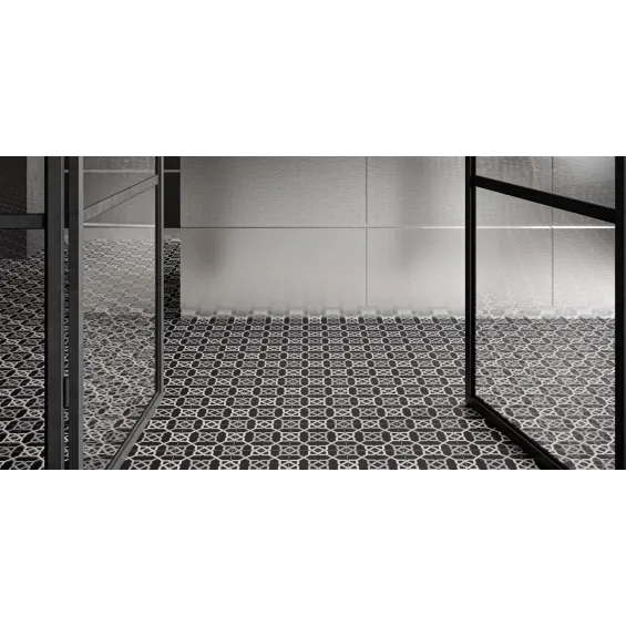  Carrelage sol effet carreaux de ciment Paris black 33,15x33,15 cm - Réflex Boutique