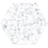  Carrelage sol hexagonal Terrazzo blanc 23x23 cm - Réflex Boutique