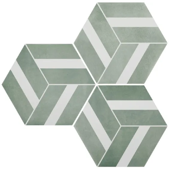  Carrelage sol hexagonal Arsenal Bari aqua 23x27 cm - Réflex Boutique