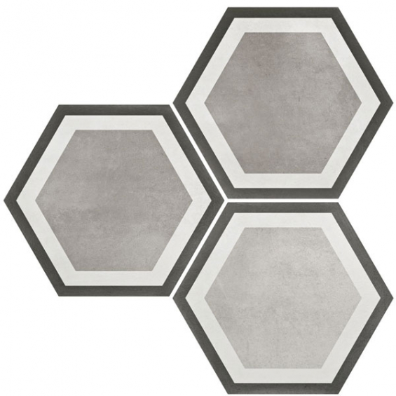 Carrelage sol hexagonal Arsenal Pisa grey 2327 cm