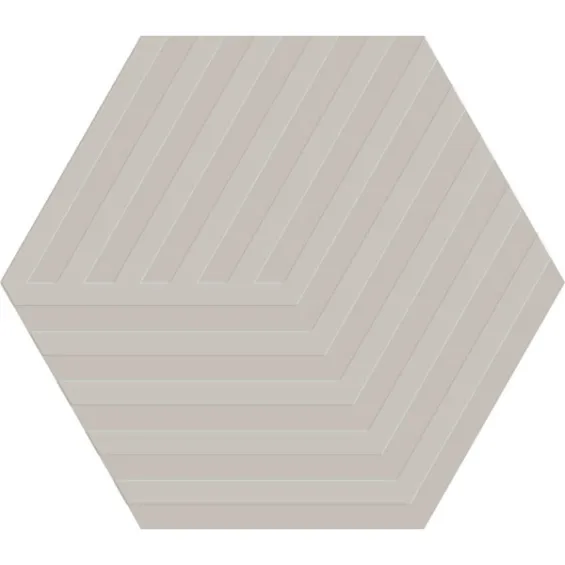  Carrelage sol hexagonal Bird cube taupe 14x16 cm - Réflex Boutique