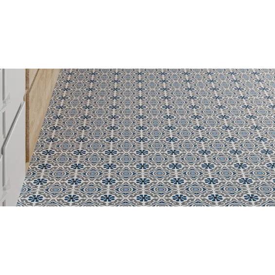  Carrelage sol effet carreaux de ciment Vintage musa blue 33,15x33,15 cm - Réflex Boutique