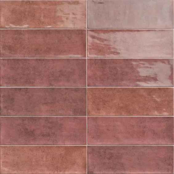 Carrelage mur Antica Rouge 10x30 cm - Réflex Boutique