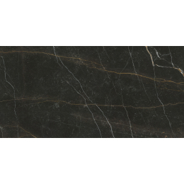 Carrelage sol et mur poli effet marbre Novo Noir or 60x120 cm