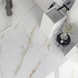 Carrelage sol et mur effet marbre brillant Hotel luxe Gold poli 6060 cm