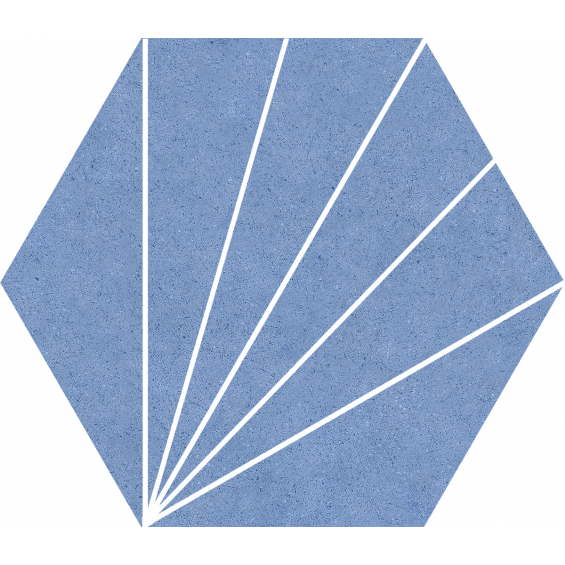 Carrelage sol hexagonal khéops Bleu2525 cm