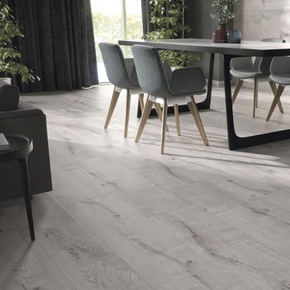  Carrelage sol imitation parquet Corcovado Grey 23x120 cm - Réflex Boutique