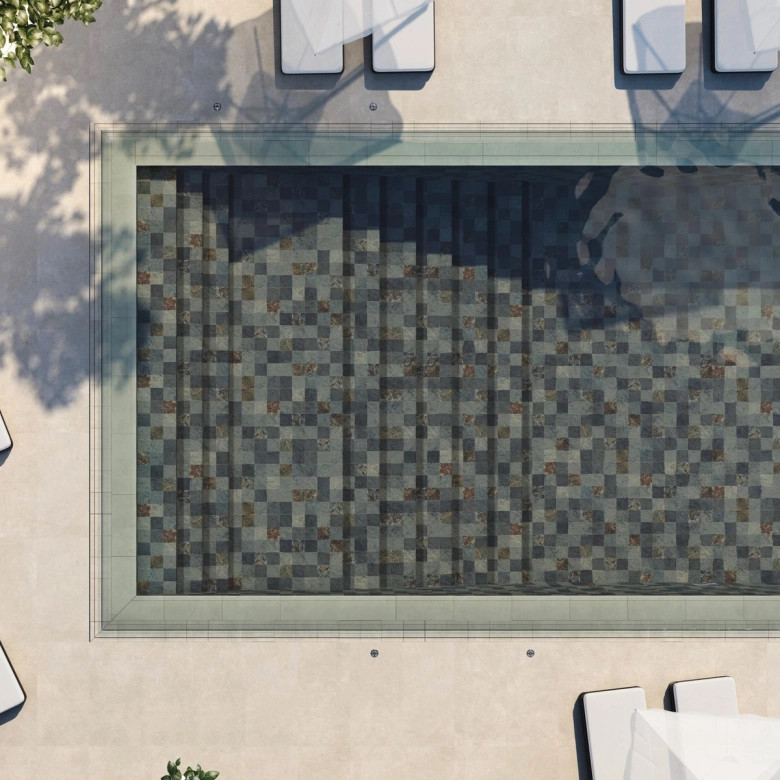MosaïqueLagoon blue R10 1515 cm
