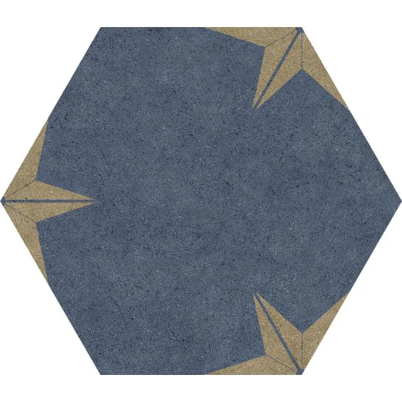 Carrelage sol hexagonal Evening Star Gold 25x25 cm