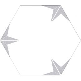 Carrelage sol hexagonal Evening Star Silver 25x25 cm