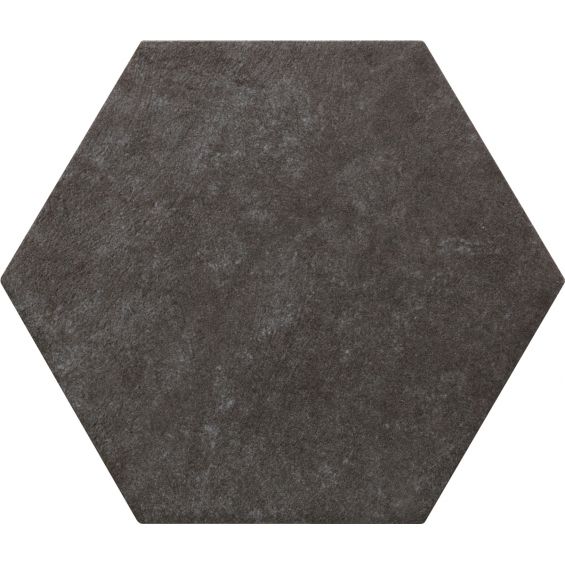 Carrelage sol hexagonal Anubis Noir 18x21 cm