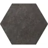 Carrelage sol hexagonal Anubis Noir 18x21 cm