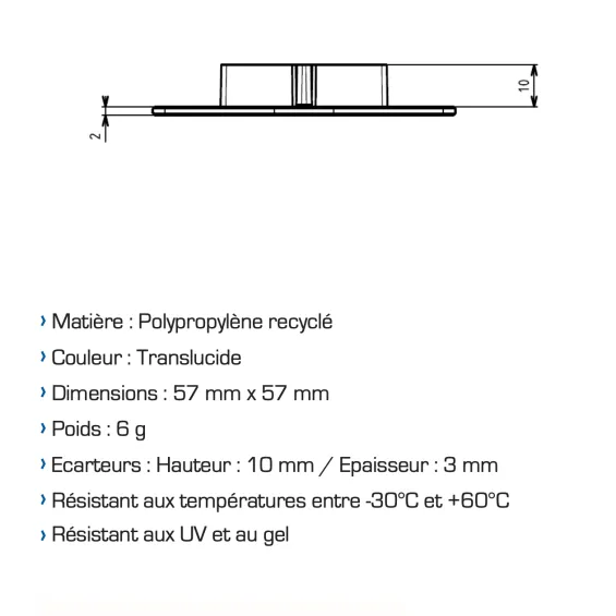 Cross dalle 3mm Jouplast - Réflex Boutique