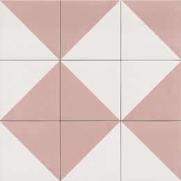 Carrelage sol effet carreaux de ciment Hercule Middle pink 20x20 cm