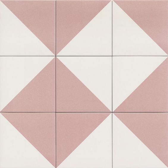 Carrelage sol effet carreaux de ciment Hercule Middle pink 20x20 cm