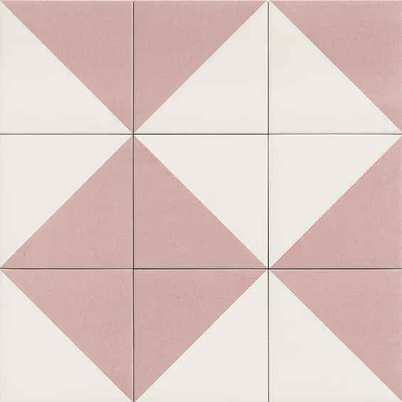  Carrelage sol effet carreaux de ciment Hercule Middle pink 20x20 cm - Réflex Boutique