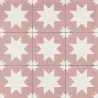  Carrelage sol effet carreaux de ciment Hercule Star pink 20x20 cm - Réflex Boutique