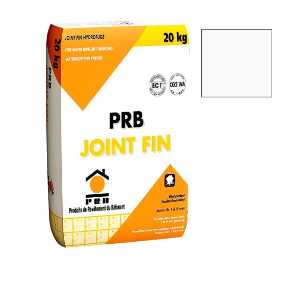 Joint fin blanc brillant carrelage 20kg - Réflex Boutique