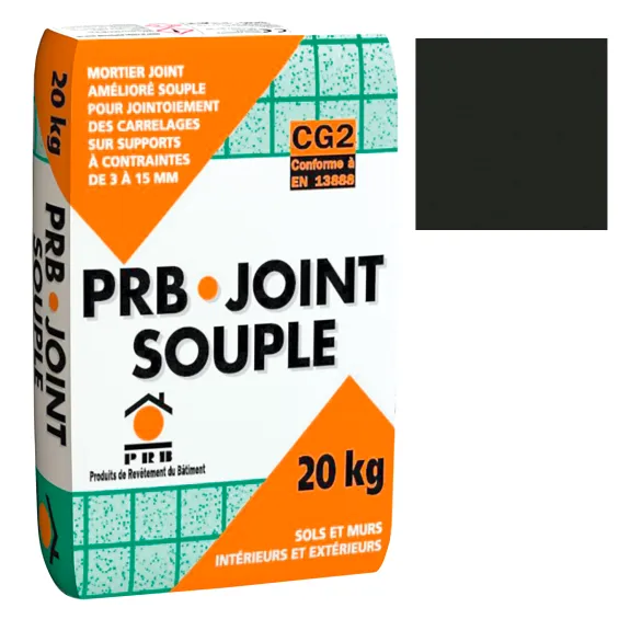 Joint souple noir carrelage 20kg - Réflex Boutique