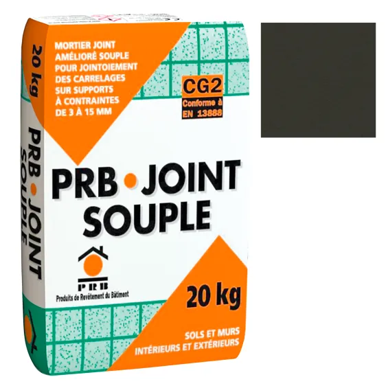 Joint souple gris anthracite carrelage 20kg - Réflex Boutique