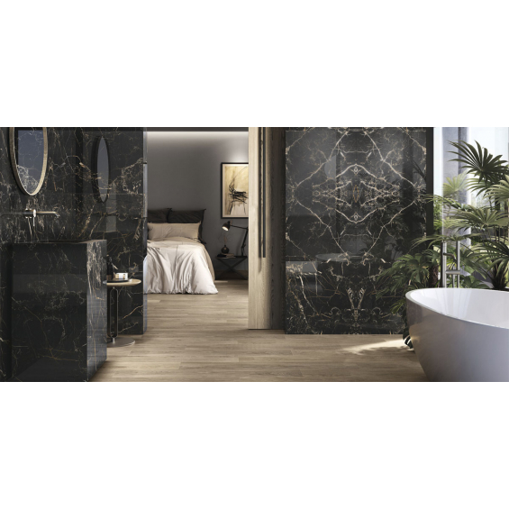 Carrelage sol et mur effet marbre brillant Hotel luxe Sunset poli 120x260  cm - Réflex Boutique