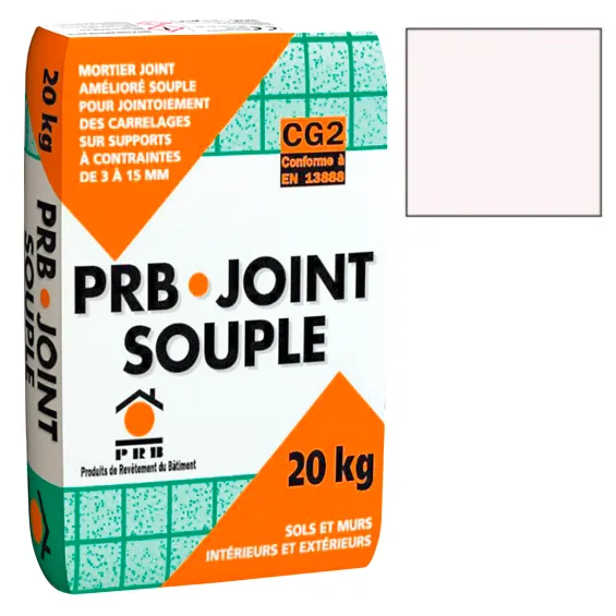 Joint souple Blanc carrelage 20kg - Réflex Boutique