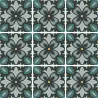  Carrelage sol effet carreaux de ciment Fancy Daisy night 15x15 cm - Réflex Boutique