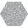  Carrelage sol hexagonal Rodin silver 22x25 cm - Réflex Boutique