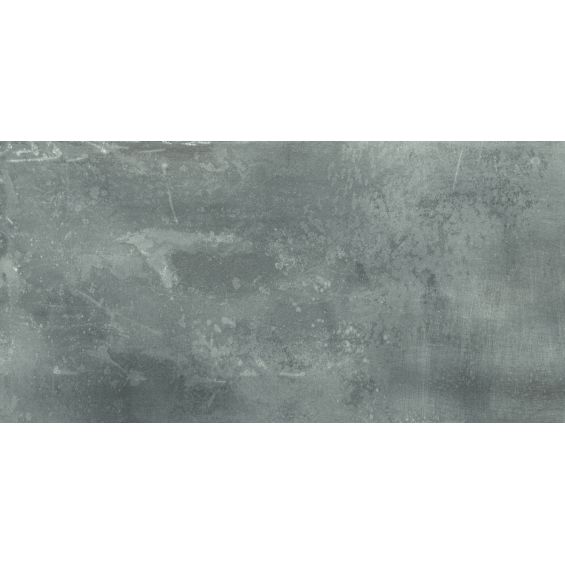 Carrelage sol effet métal Zinc Turquoise 60x120 cm