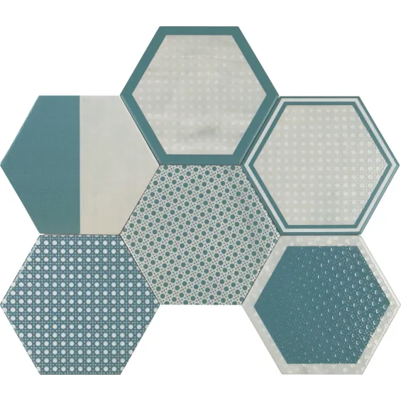  Carrelage sol hexagonal Soho boho onyx mix 23x26 cm - Réflex Boutique