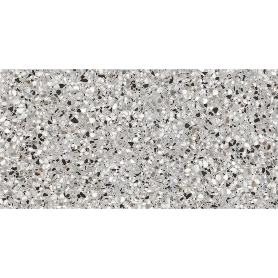  Carrelage effet Terrazzo Patio gris clair flocon 60x120 cm - Réflex Boutique