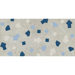 Carrelage effet Terrazzo Venetian décor créatif gris clair 60x120 cm