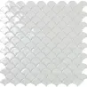  Mosaïque Ecaille blanc brillant 31,5 x 31,5 cm - Réflex Boutique